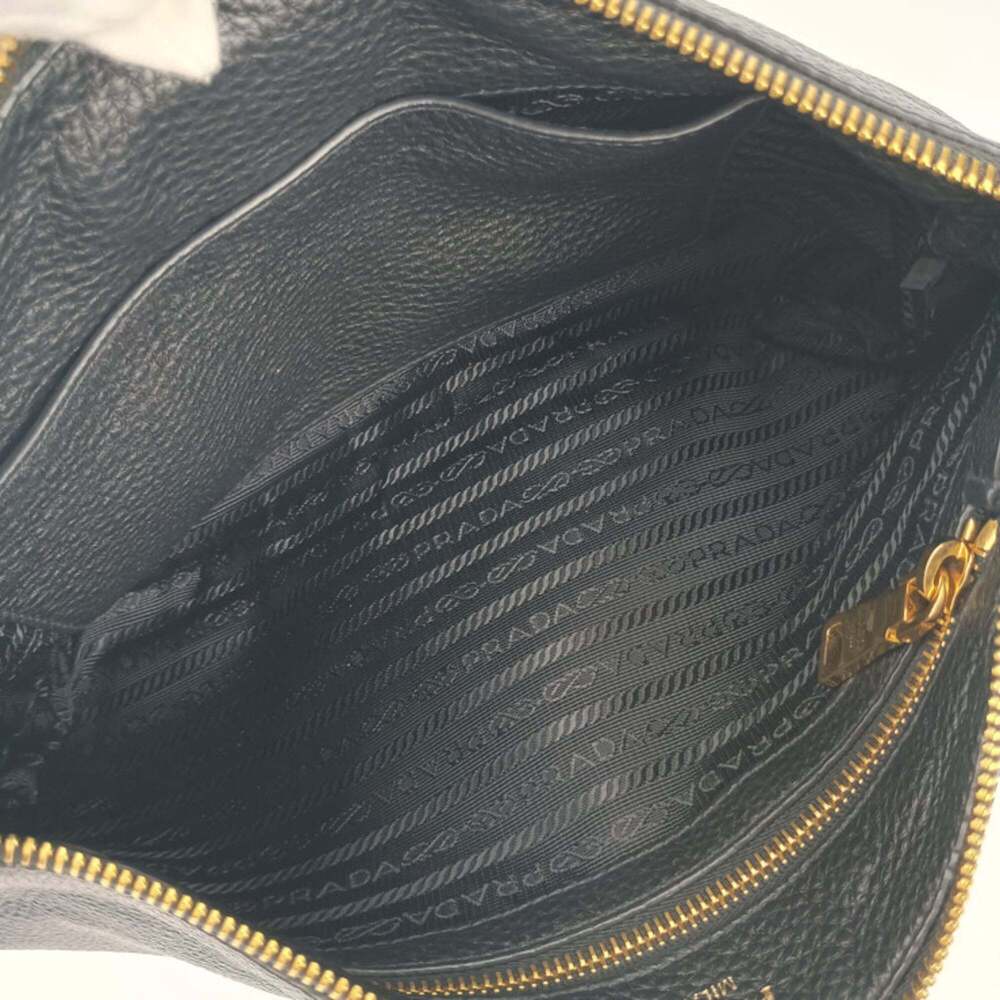 PRADA Black Leather Shoulder Bag - Picture 8 of 10